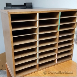 27 Slot Wood Laminate Pigeon Hole Mail Sorter 27 Slot Wood Laminate Pigeon Hole Mail Sorter